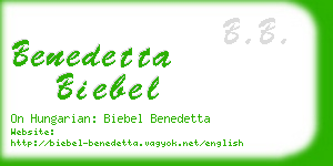 benedetta biebel business card